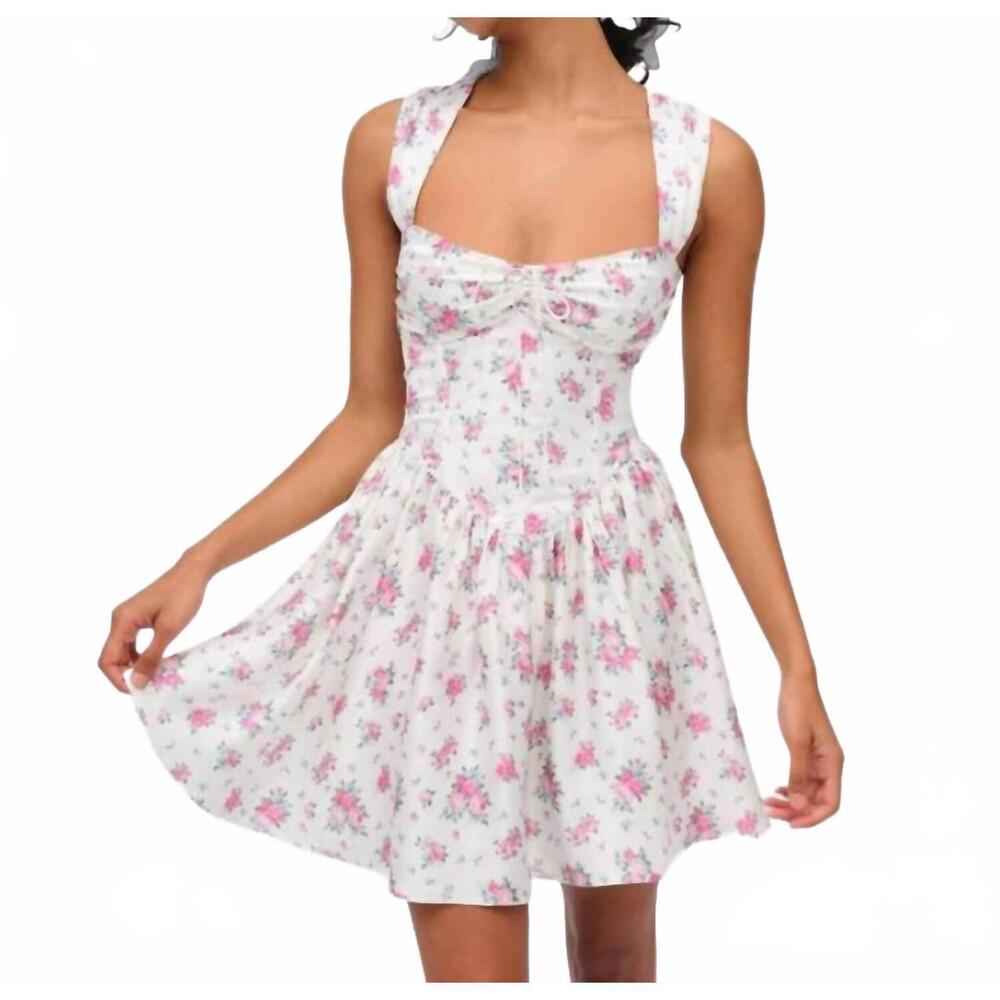 NEW FOR LOVE & LEMONS august mini dress in white